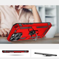 iPhone 16 Pro Kılıf Vega Tank Sert Yüzüklü Standlı Zırh Koruma Kapak