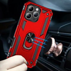 iPhone 16 Pro Kılıf Vega Tank Sert Yüzüklü Standlı Zırh Koruma Kapak