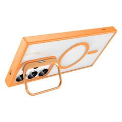 Samsung Galaxy S24 Ultra Kılıf Magsafe Şarj Özellikli Standlı Magsafe Klon Kapak