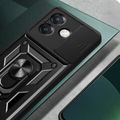 Oppo A3x Kılıf Magnetik Standlı Kamera Korumalı Sürgülü Vega Kapak