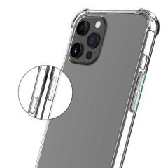 iPhone 14 Pro Max Kılıf Nitro Anti Shock Darbe Emici Köşe Korumalı Şeffaf Silikon Kapak