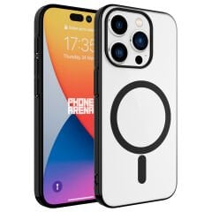 iPhone 15 Pro Kılıf Wireless Şarj Özellikli Pixel Magsafe Kapak