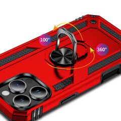 iPhone 16 Pro Max Kılıf Vega Tank Sert Yüzüklü Standlı Zırh Koruma Kapak