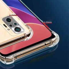 Xiaomi Redmi Note 10 Pro Kılıf Nitro Anti Shock Darbe Emici Köşe Korumalı Şeffaf Silikon Kapak