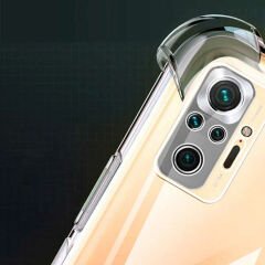 Xiaomi Redmi Note 10 Pro Kılıf Nitro Anti Shock Darbe Emici Köşe Korumalı Şeffaf Silikon Kapak