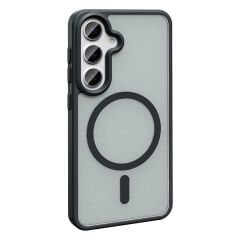 Samsung Galaxy S25 Kılıf Kablosuz Şarj Özellikli Mat Arka Yüzey Sio Kapak