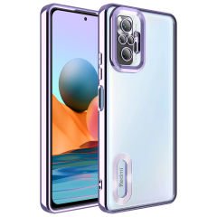 Xiaomi Redmi Note 10 Pro Kılıf Kamera Korumalı Logo Gösteren Omega Kapak kılıf