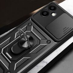 Samsung Galaxy A06 Kılıf Magnetik Standlı Kamera Korumalı Sürgülü Vega Kapak