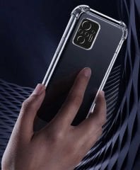 Xiaomi Redmi Note 10 Kılıf Nitro Anti Shock Darbe Emici Köşe Korumalı Şeffaf Silikon Kapak