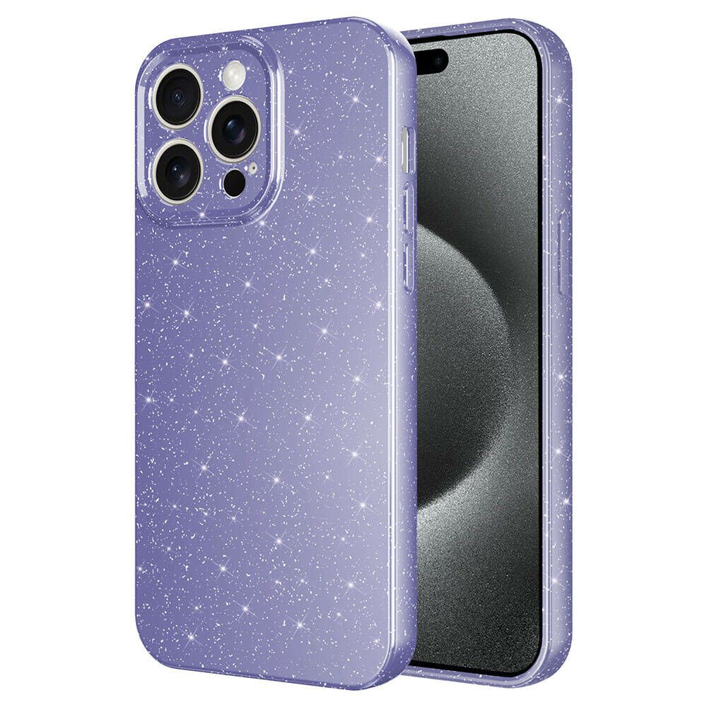 iPhone 15 Pro Kılıf Kamera Korumalı Simli Lüks Koton Kapak