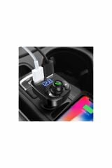 Araç Fm Transmitter 5.0 Bluetooth Araç Kiti Usb Mp3 Sd Kart Flash Için Uygun Çakmaklık Girişli