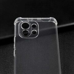 Xiaomi Mi 11 Lite Kılıf Nitro Anti Shock Darbe Emici Köşe Korumalı Şeffaf Silikon Kapak