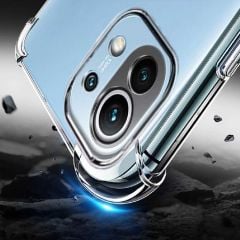 Xiaomi Mi 11 Lite Kılıf Nitro Anti Shock Darbe Emici Köşe Korumalı Şeffaf Silikon Kapak