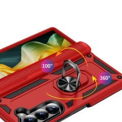 Samsung Galaxy Z Fold 6 Kılıf Vega Tank Sert Yüzüklü Standlı Zırh Koruma Kapak