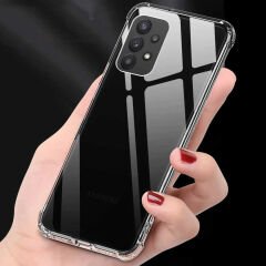 Samsung Galaxy A52 Kılıf Nitro Anti Shock Darbe Emici Köşe Korumalı Şeffaf Silikon Kapak