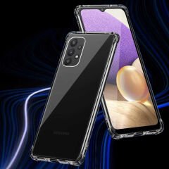 Samsung Galaxy A52 Kılıf Nitro Anti Shock Darbe Emici Köşe Korumalı Şeffaf Silikon Kapak