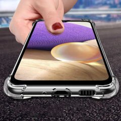 Samsung Galaxy A52 Kılıf Nitro Anti Shock Darbe Emici Köşe Korumalı Şeffaf Silikon Kapak