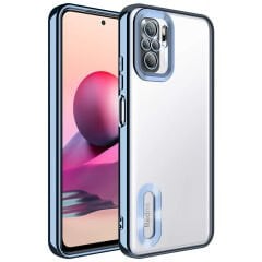 Xiaomi Redmi Note 10S Kılıf Kamera Korumalı Logo Gösteren Omega Kapak kılıf