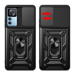 Xiaomi Mi 12T Kılıf Magnetik Standlı Kamera Korumalı Sürgülü Vega Kapak