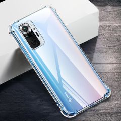 Xiaomi Redmi Note 10 Pro Kılıf Nitro Anti Shock Darbe Emici Köşe Korumalı Şeffaf Silikon Kapak
