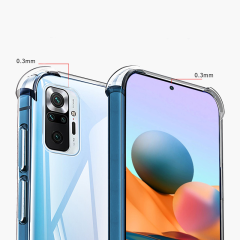 Xiaomi Redmi Note 10 Pro Kılıf Nitro Anti Shock Darbe Emici Köşe Korumalı Şeffaf Silikon Kapak