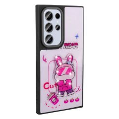 Samsung Galaxy S24 Ultra Kılıf Parlayan Kabartmalı İkonik Figürlü Amas Silikon Kapak