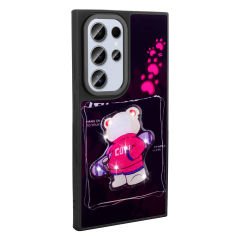 Samsung Galaxy S24 Ultra Kılıf Parlayan Kabartmalı İkonik Figürlü Amas Silikon Kapak