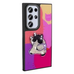 Samsung Galaxy S24 Ultra Kılıf Parlayan Kabartmalı İkonik Figürlü Amas Silikon Kapak