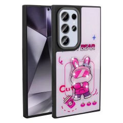 Samsung Galaxy S24 Ultra Kılıf Parlayan Kabartmalı İkonik Figürlü Amas Silikon Kapak