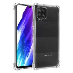 Samsung Galaxy A12 Kılıf Nitro Anti Shock Darbe Emici Köşe Korumalı Şeffaf Silikon Kapak