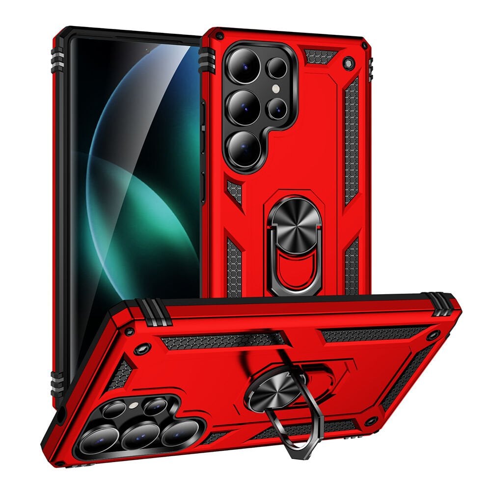 Samsung Galaxy S25 Ultra Kılıf Vega Tank Sert Yüzüklü Standlı Zırh Koruma Kapak
