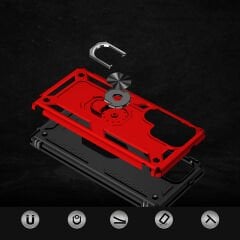 Samsung Galaxy S25 Ultra Kılıf Vega Tank Sert Yüzüklü Standlı Zırh Koruma Kapak