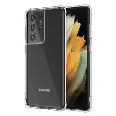 Samsung Galaxy S21 Ultra Kılıf Nitro Anti Shock Darbe Emici Köşe Korumalı Şeffaf Silikon Kapak