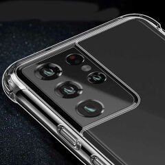 Samsung Galaxy S21 Ultra Kılıf Nitro Anti Shock Darbe Emici Köşe Korumalı Şeffaf Silikon Kapak