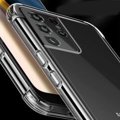 Samsung Galaxy S21 Ultra Kılıf Nitro Anti Shock Darbe Emici Köşe Korumalı Şeffaf Silikon Kapak