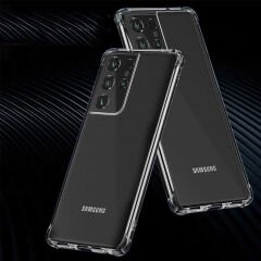 Samsung Galaxy S21 Ultra Kılıf Nitro Anti Shock Darbe Emici Köşe Korumalı Şeffaf Silikon Kapak