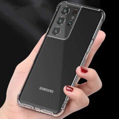Samsung Galaxy S21 Ultra Kılıf Nitro Anti Shock Darbe Emici Köşe Korumalı Şeffaf Silikon Kapak