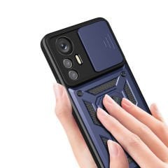 Xiaomi Mi 12 Lite Kılıf Magnetik Standlı Kamera Korumalı Sürgülü Vega Kapak