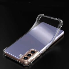 Samsung Galaxy S21 Plus Kılıf Nitro Anti Shock Darbe Emici Köşe Korumalı Şeffaf Silikon Kapak