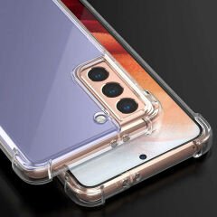 Samsung Galaxy S21 Plus Kılıf Nitro Anti Shock Darbe Emici Köşe Korumalı Şeffaf Silikon Kapak