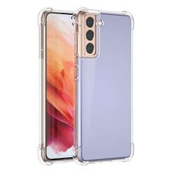 Samsung Galaxy S21 Plus Kılıf Nitro Anti Shock Darbe Emici Köşe Korumalı Şeffaf Silikon Kapak