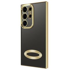 Samsung Galaxy S24 Ultra Kılıf Kamera Korumalı Logo Gösteren Omega Kapak