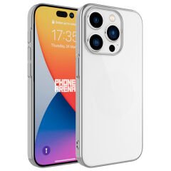 iPhone 15 Pro Kılıf Sert PC Renkli Çerçeveli Riksos Kapak