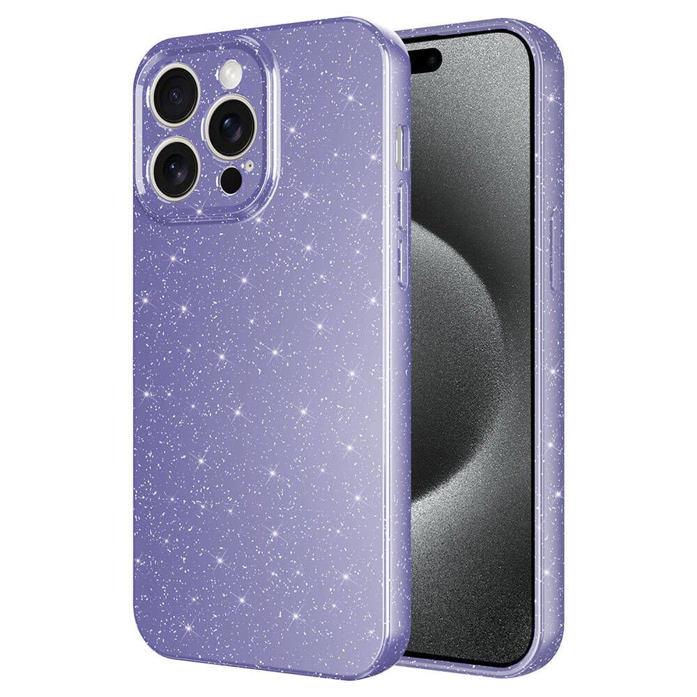 iPhone 15 Pro Max Kılıf Kamera Korumalı Simli Lüks Koton Kapak