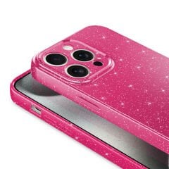 iPhone 15 Pro Max Kılıf Kamera Korumalı Simli Lüks Koton Kapak