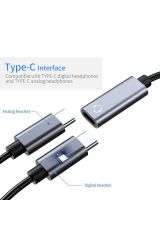 iPhone 15 Pro 15 Plus 15 Pro Max 16 16 Pro 16 Pro Max  Uyumlu Type-C Kulaklık Çevirici Dönüştürücü Bluetooth Gerektirmez