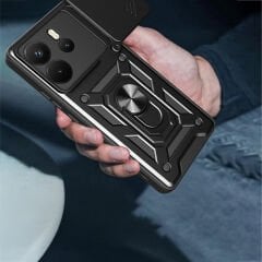 Xiaomi Redmi Note 14 Kılıf Magnetik Standlı Kamera Korumalı Sürgülü Vega Kapak
