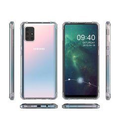 Samsung Galaxy M51 Kılıf Nitro Anti Shock Darbe Emici Köşe Korumalı Şeffaf Silikon Kapak