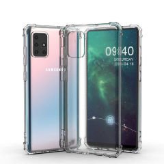 Samsung Galaxy M51 Kılıf Nitro Anti Shock Darbe Emici Köşe Korumalı Şeffaf Silikon Kapak