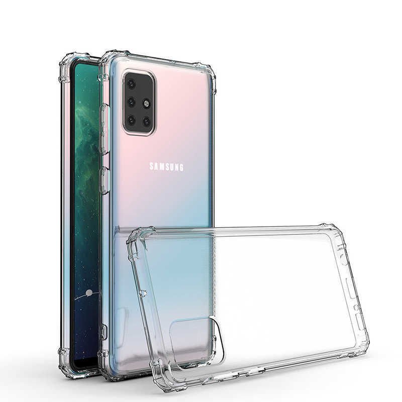Samsung Galaxy M51 Kılıf Nitro Anti Shock Darbe Emici Köşe Korumalı Şeffaf Silikon Kapak